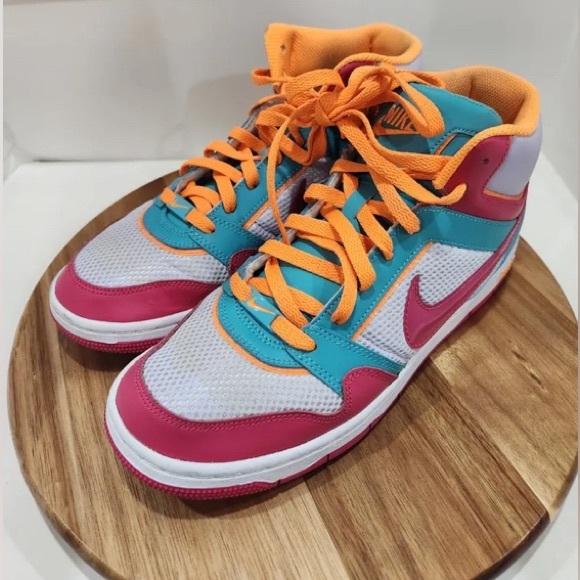 NIKE AIR Mid Prestige 3 High Pink Turquoise Orange - Picture 4 of 4